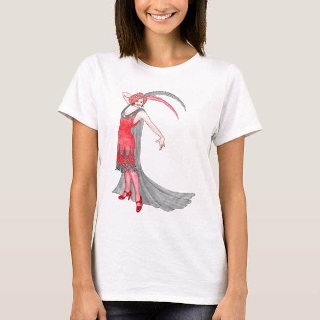 Camiseta Escarlate do Flapper (Frente)