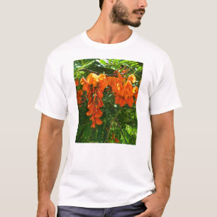 Camiseta Escarlate do t-shirt das glicínias (punicea) de