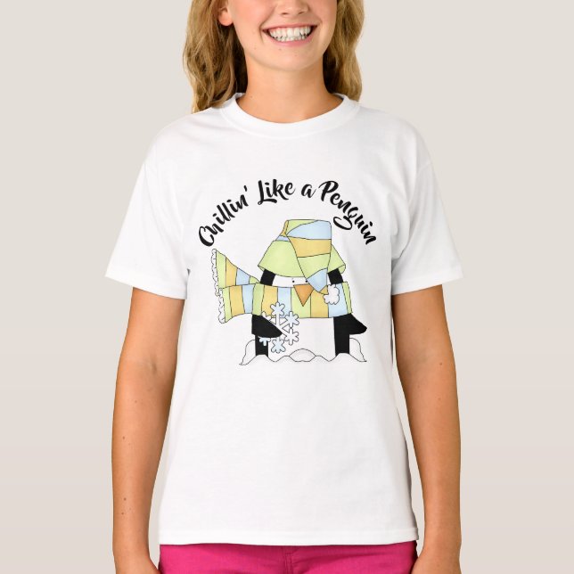 Camiseta Escarpa leve - Esmoronando como um pinguim (Frente)