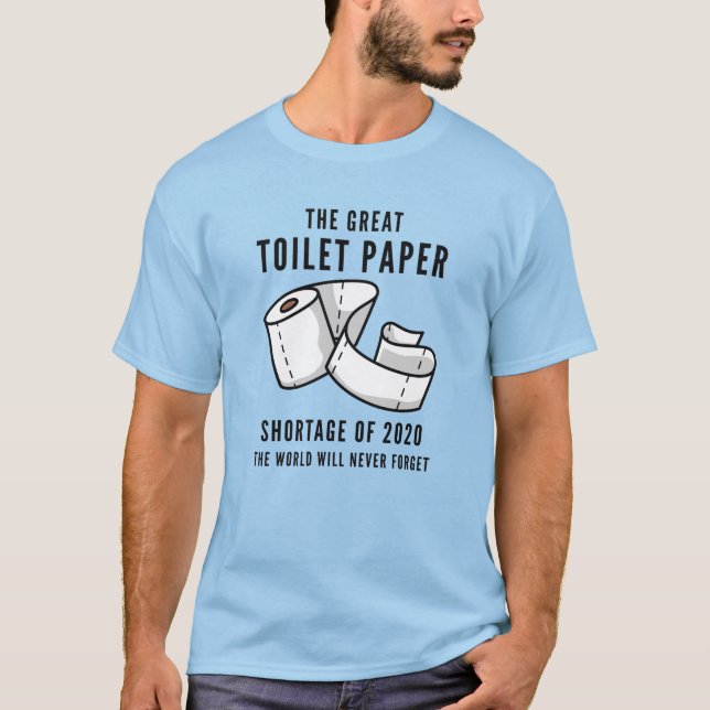 Camiseta Escassez de papel na ferramenta (Frente)