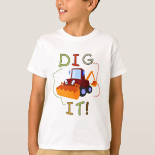 Camiseta Escavação da construção ele t-shirt e presente