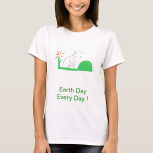 Camiseta Escavação do cão do Dia da Terra