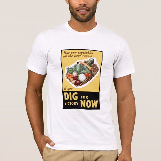 Camiseta Escavação para a vitória agora -- WW2 (Frente)