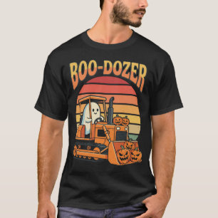 Camiseta Escavadeira de Halloween Fantasma Abóbora Boo-Doze