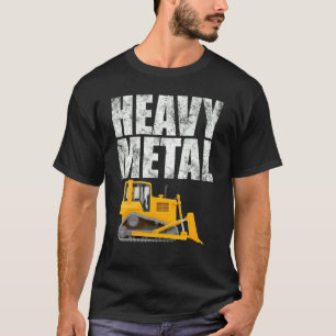 Camiseta Escavadeira de Metal Pesado Bulldozer Construção E