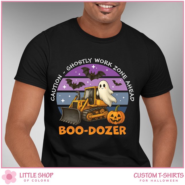 Camiseta Escavadeira Fantasma Engraçada Halloween Personali (Criador carregado)