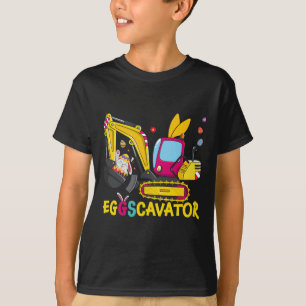 Camiseta Escavadeira Feliz Páscoa Excavadeira Engraçada Caç