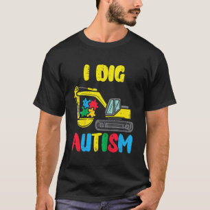 Camiseta Escavadeira Infantil Eu Escavo Consciencialização