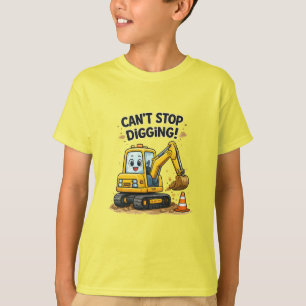 Camiseta Escavadeira que Não Para de Cavar