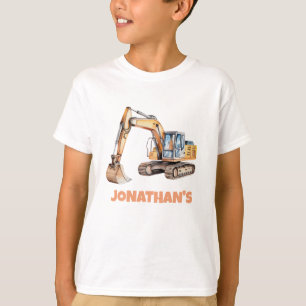 Camiseta Escavadeira Veicular de Construção Personalizada c