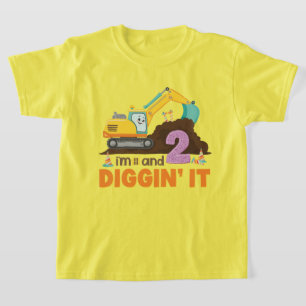 Camiseta Escavador bonitinho, estou a 2 e a cavar Design