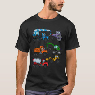 Camiseta Escavador de Construção Escavador Engrenado Escoam