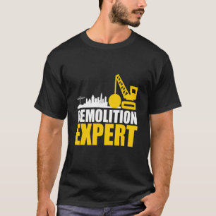 Camiseta Escavador de Crane para Demolição
