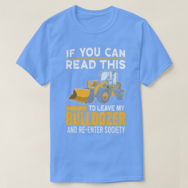 Camiseta Escavador de Digger Bulldozer Funny Construction T (Frente do Design)