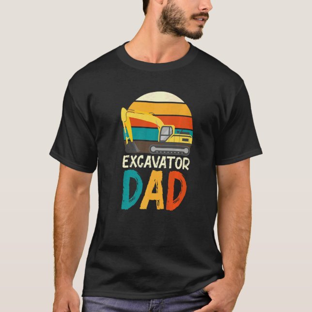 Camiseta Escavador de Driver do Trabalhador de Construção (Frente)