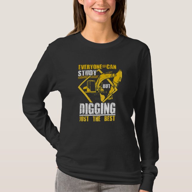Camiseta Escavador de Escavação do Edifício do Trabalhador  (Frente)