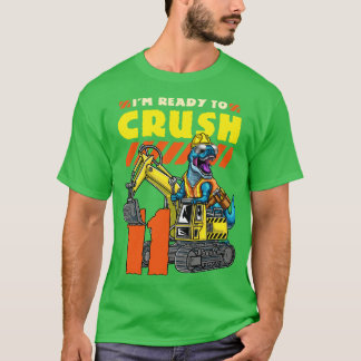 Camiseta Escavador Dinossauro de 11 Birthday