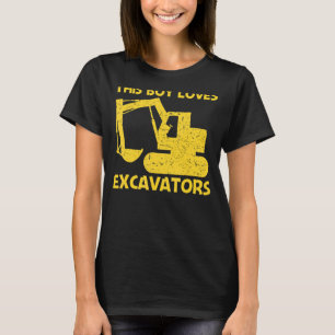 Camiseta Escavador legal Para Meninos Ópera De Equipamento 