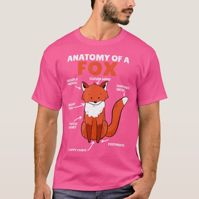 Camiseta Esclarecimento À Raposa Da Raposa Anatomia De Rapo (Frente)