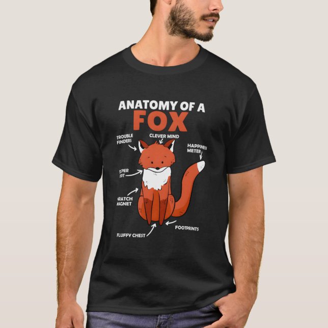 Camiseta Esclarecimento À Raposa Da Raposa Anatomia De Rapo (Frente)