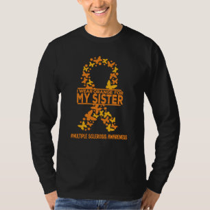 Camiseta Esclerose Múltipla Conscientização Eu Uso Laranja 