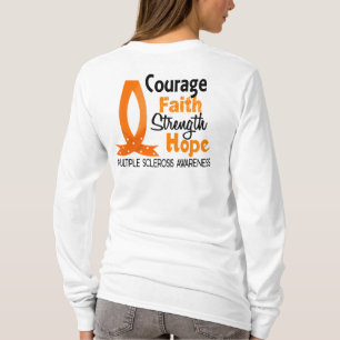 Camiseta Esclerose múltipla da esperança da força da fé