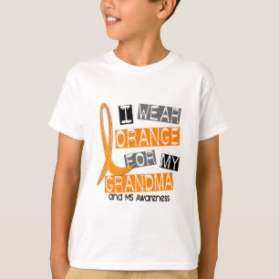Camiseta Esclerose múltipla do MS eu visto a laranja para