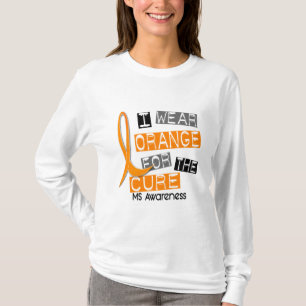 Camiseta Esclerose múltipla do MS eu visto a laranja para a
