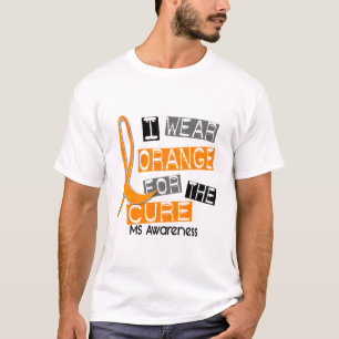 Camiseta Esclerose múltipla do MS eu visto a laranja para a