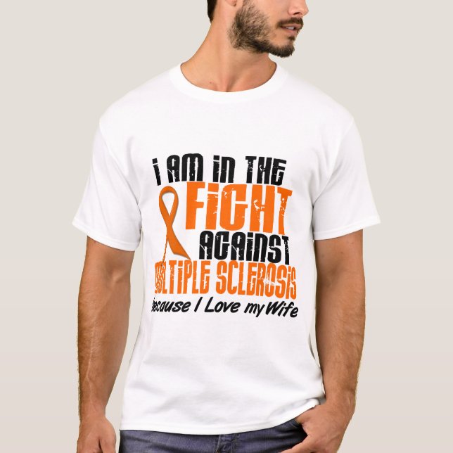 Camiseta Esclerose múltipla do MS na LUTA PARA MINHA ESPOSA (Frente)