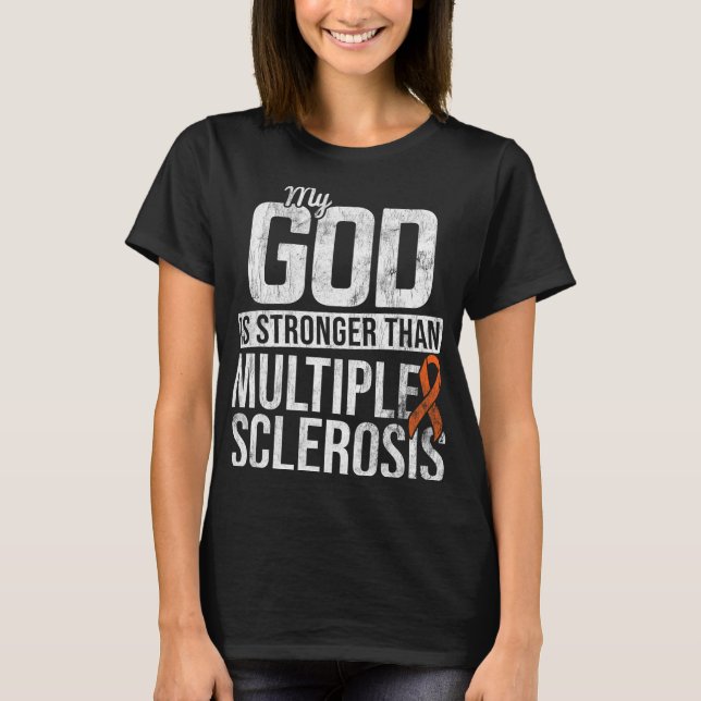 Camiseta Esclerose Múltipla Mais Forte E Sensibilização Lar (Frente)