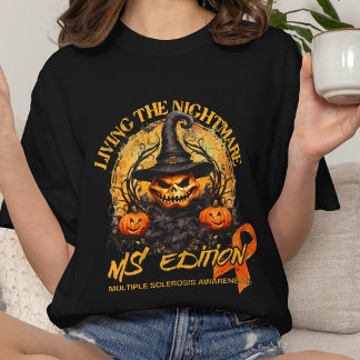 Camiseta Esclerose Múltipla, presente de laço laranja spoon
