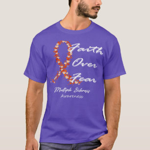 Camiseta Esclerose Múltipla Sensibilidade Fé Sobre O Medo