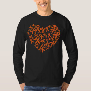 Camiseta Esclerose Múltipla Sensibilização Coração Laranja