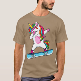 Camiseta Escoamento de Esqui de Snowboard do Unicórnio Boni