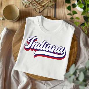 Camiseta Escoamento T-Shirt com Script de Imagem Vermelha e