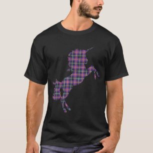Camiseta Escocês Escócia Unicórnio Xadrez Dia do Tartan Esc