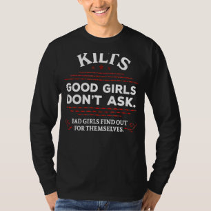 Camiseta Escocês mata boas garotas não perguntem à Escócia