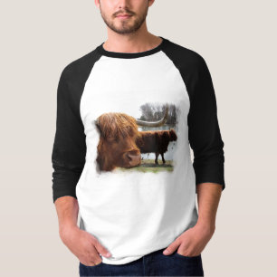 Camiseta ~ escocês T do gado das montanhas