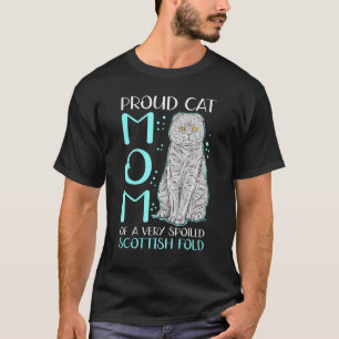 Camiseta Escoceses Gatos Mãe De Uma Dobra Escocesa Maldita