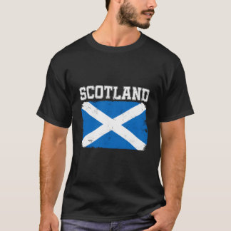 Camiseta Escócia Bandeira Escocesa Distressed