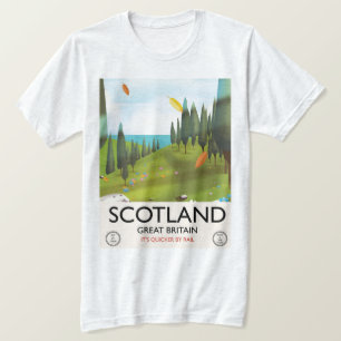 Camiseta Escócia: "É mais rápido por caminho de ferro" P