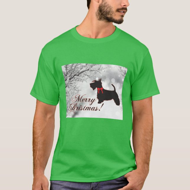 Camiseta Escócia Terrier Felry Natal (Frente)