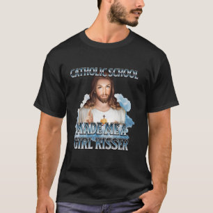 Camiseta Escola Católica Me Fez Beijar Meninas Jesus Cristo