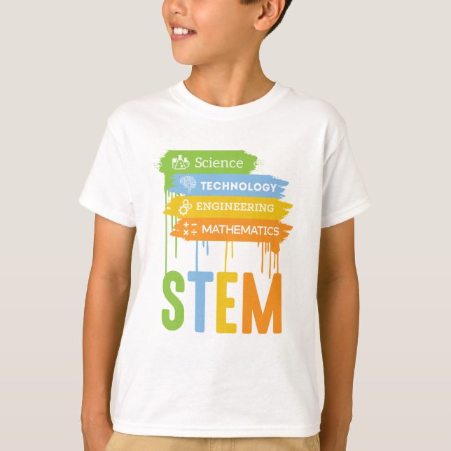 Camiseta Escola da matemática da engenharia da tecnologia (Frente)
