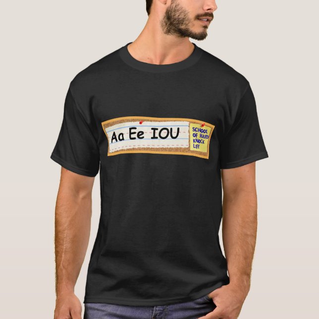 Camiseta Escola da vida dura da batida (Frente)