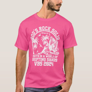 Camiseta Escola de Bíblia de Vacinação VBS 2024 Rock Solid