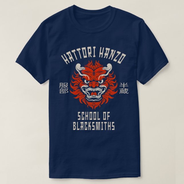 Camiseta Escola De Blacksmiths Hattori Hanzo (Frente do Design)