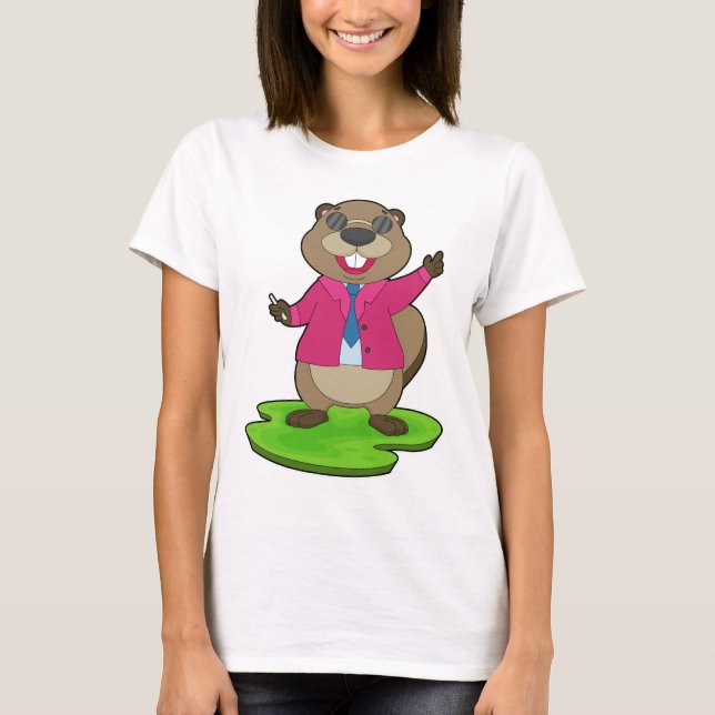 Camiseta Escola de Chalk do Professor de Beaver (Frente)