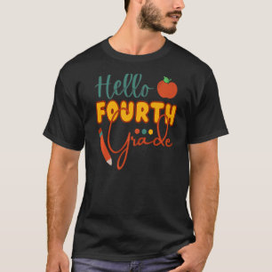 Camiseta Escola de Crianças do 4º ano, Fina, Alô, Chá do 4º